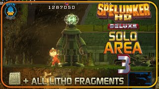 Spelunker HD Deluxe PS4 Area 3 Solo Walkthrough  All Litho Fragments Collected [upl. by Anuahs]