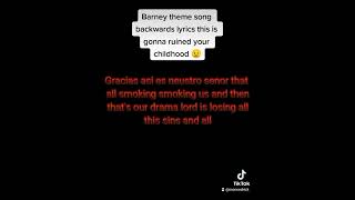 Barney theme Backwards lyrics 😱 [upl. by Adne]