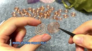 Copper Spirals🔅30 pieces Combo for Pendants Crystal Grids Pendulums [upl. by Aihsena]