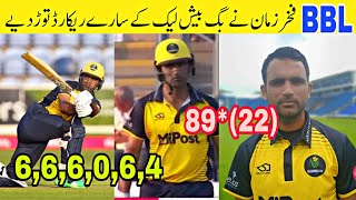 Fakhar zaman Super batting in BBL today  Fakhar zaman BBL batting  Fakhar zaman In BBL 2021 [upl. by Tillinger788]