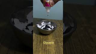 Reaction between Glycerin and Potassium permanganate [upl. by Nerwal]