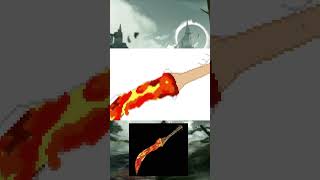 Recreating the Magma Blade from eldenring as pixelart shorts [upl. by Annaitsirk]