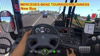 Bus Simulator Ultimate Mobile GamePlay  Drive the MercedesBenz Tourrider Business Bus in Rain [upl. by Quennie]