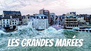 Tempête Eleanor filmée en drone  Easy Ride Opérateur Drone  SaintMalo  Bretagne  France  Marée [upl. by Landsman]