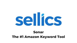 SONAR 1 AMAZON KEYWORD TOOL  100 Million Keywords [upl. by Ittap]