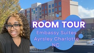 Embassy Suites Ayrsley Charlotte NC Hotel room tour [upl. by Lorenzo450]