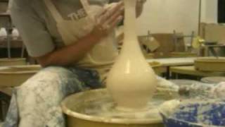 Throwing a genie bottle ceramics [upl. by Ydassac856]