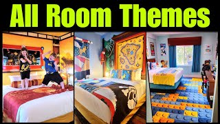 All Legoland Florida Hotel Room Themes  Lego Movie Room Ninjago Lego Friends Pirates Kingdoms [upl. by Calbert164]