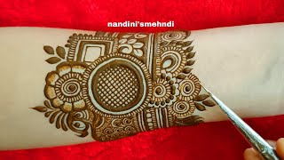 Rakhi Karva Chauth Special Mehndi  Easy Front Hand Mehandi  Stylish Mehendhi Dizains  Hennatattoo [upl. by Annauqahs]