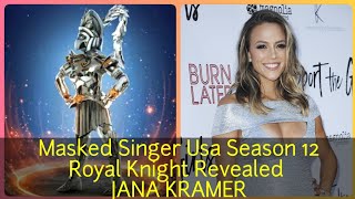 Masked Singer Usa Season 12  Royal Knight Revealed  Jana Kramer [upl. by Aisela]