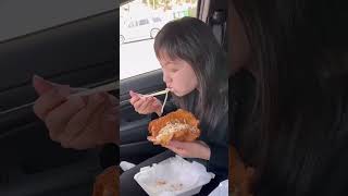 WHEN MOM MAKES CARBONARA PASTA IN THE CAR shorts mukbang food [upl. by Nyral541]