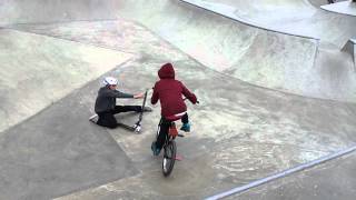 Scooter kid getting owned  churchdown skatepark [upl. by Naeloj544]