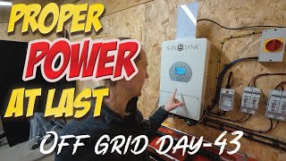 Full inverter and battery setup hydro solar Off Grid Day 43 [upl. by Sylvan165]