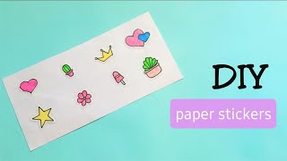 DIY paper StickerHow to make Stickers at homeStickers DIY Stickers tutorial HOME MADE STICKER [upl. by Boni]