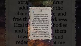 Prayer For Drug Addictions addictionrecovery strongprayer faithingod [upl. by Trebreh361]