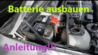 Starterbatterie ersetzten beim BMW e46 316I  318I  Batterie ausbauen  Anleitung [upl. by Neill]