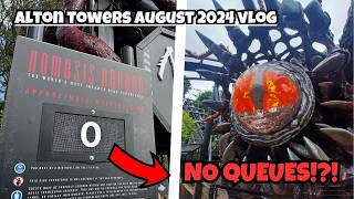 Alton Towers August Vlog  No Queues in Summer Holidays [upl. by Laamaj]