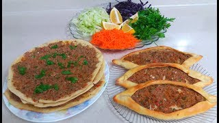 Evde Lahmacun ve Kıymalı Pide Nasıl YapılırFırın vs Ocakta Lahmacun Yapımı Harika Lezzetler Tarifi [upl. by Onabru]