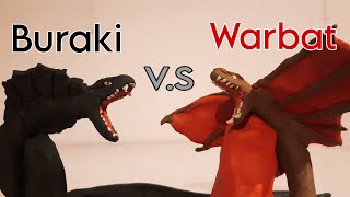 Buraki vs Warbat Nozuki  Stopmotion Battle [upl. by Immac]