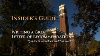 Insiders Guide to Writing a Great Letter of Recommendation [upl. by Krantz]