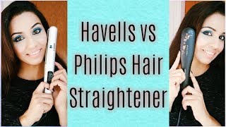 Havells vs Philips Hair Straightener  In Hindi  Demo [upl. by Yerffoeg340]