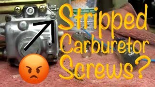 Stripped Carb Screws [upl. by Gweneth]