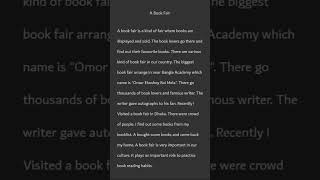 A Book Fair  book fair  paragraph  paragraphs  shorts [upl. by Artinek]