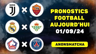 Pronostics et paris sur le foot aujourdhui Juventus  Roma Real Madrid  Betis Lille  PSG [upl. by Nelrac]