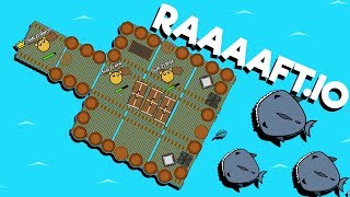 The RAIDING RAFT of DOOM  Raaaaftio Game  New io game [upl. by Inalaehon]