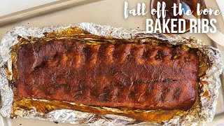 Easy Oven Baked Ribs fall off the bone tender  The Recipe Rebel [upl. by Moffitt]