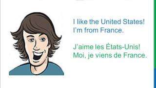 Dialogue 3  English French Anglais Français  Where are you from  Doù vienstu Tu viens doù [upl. by Arie]