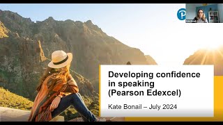 GCSE MFL  Developing Confidence in Speaking  Pearson Edexcel  Webinar Recording [upl. by Naimad979]