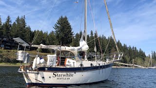 Sailing as a Sloop  Reefing our Cutter Rig amp adding a Staysail Release Lever  Video 4 quotStarwhitequot [upl. by Courcy72]