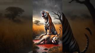 Unbelievable Animal Fights 🐅🦁  Watch till end 😱 shorts animals animalfight trending [upl. by Tenej]