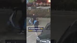 Car stealers lose scooter in chaotic escape shorts [upl. by Martinez433]