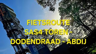 Fietsroute SAS4 toren Dodendraad Dessel Abdij Pielis Postel Bosland België 4K [upl. by Enelear319]