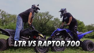 2024 Yamaha Raptor 700 vs Suzuki LTR 450 [upl. by Namielus]