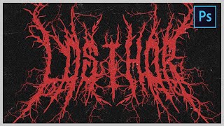 Photoshop Tutorial  How to Create DEATH METAL Text Effect in Photoshop [upl. by Euqinoj]