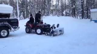 Homemade ATV Snowblowers [upl. by Hylan]