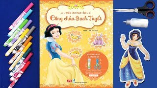 Khéo tay hay làm Đồ chơi cắt dán công chúa bạch tuyết bằng giấy thay váy đầm công chúa Chim Xinh [upl. by Naeerb]