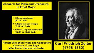 Carl Friedrich Zelter 17581832  Concerto for Viola and Orchestra in E flat Major [upl. by Ube]