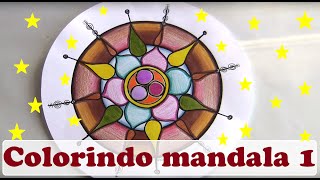 COLORINDO MANDALA 1  ESCURO CLARO E INTENSO [upl. by Annoyk]