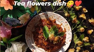 চাপাতা ফুলের রেসিপি।। how to make tea leaves recipe  minivlog foodie tealeaf [upl. by Elehcin475]