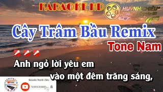 Karaoke Cây Trâm Bầu Remix  Tone Nam  Nhạc Sống [upl. by Accever]