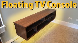 Floating TV Console Build [upl. by Aened]