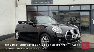 2016 MINI Convertible 15 Cooper Pepper II Pack [upl. by Ecyak152]