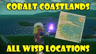 All Wisp locations in Cobalt Coastlands Map with markings Pokemon Legends Arceus [upl. by Bekah]