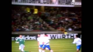 Kyle Laffertys Ridiculous Dive Northern Ireland vs Azerbaijan [upl. by Hedgcock]