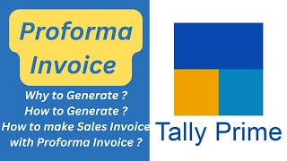 proforma Invoice in tally prime  proforma invoice kaise banaye  how to generate proforma invoice [upl. by Shanly60]