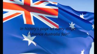 Australian National Anthem  quotAdvance Australia Fairquot EN [upl. by Ailad411]